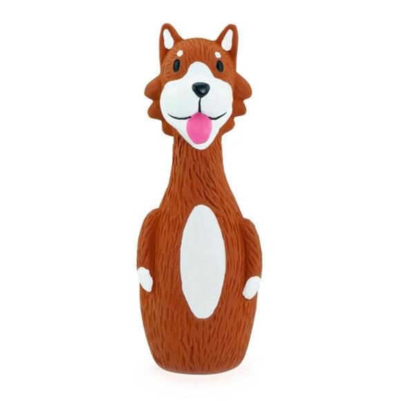 Squeaky Latex Dog Toys Standing Stick Dog Puppy Fetch Interactive Play - Picture 5 of 5